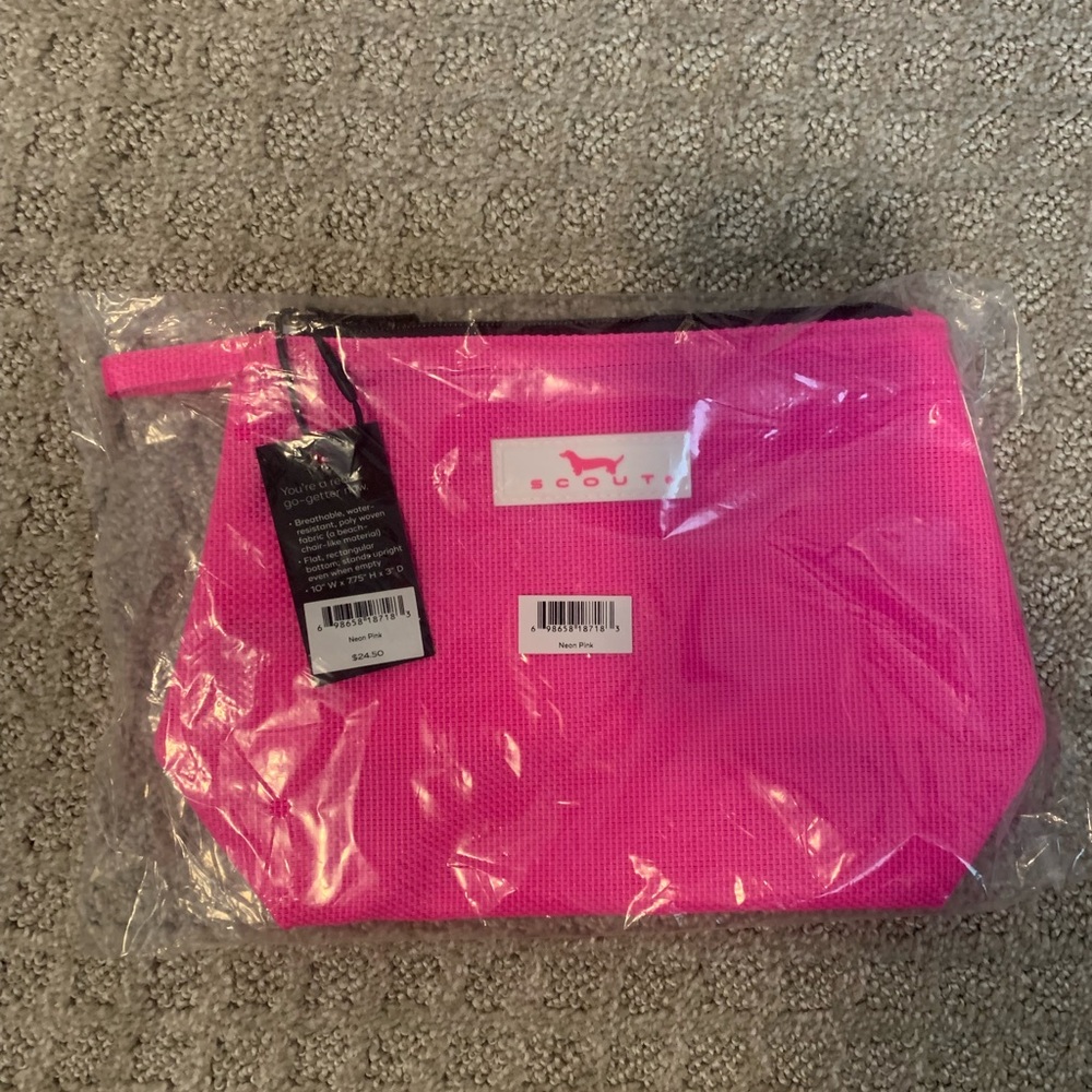 Scout neon pink bag.